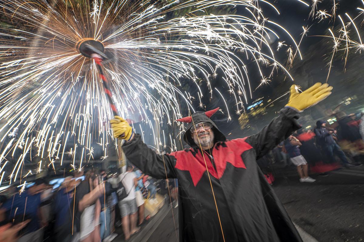 Dentro del correfoc de la Mercè