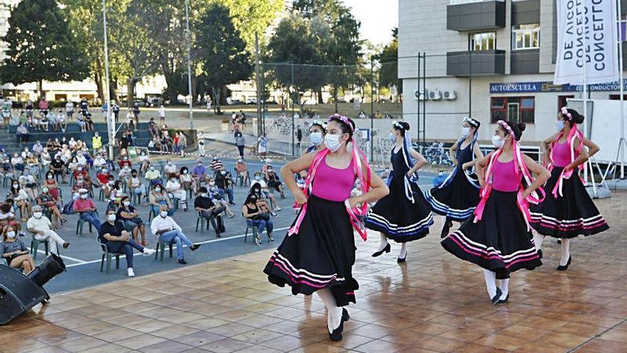 Una de las actuaciones del festival, ayer, en Coia.