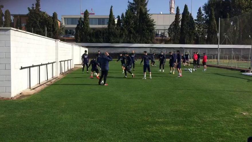 Último entrenamiento antes de jugar ante el Barça