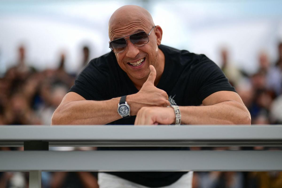 El actor estadounidense Vin Diesel posa durante un photocall de la película "El rápido y el furioso"