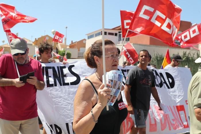 Protesta del sector de la hostelería en La Manga