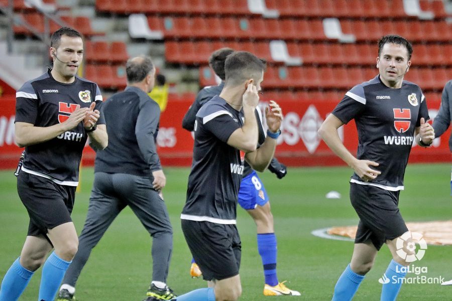 Partido de la Liga Smartbank entre el Sporting y el Málaga CF