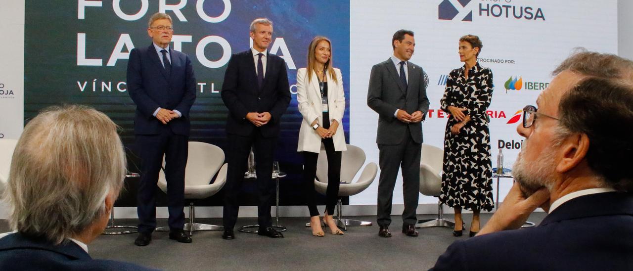 Ximo Puig, Alfonso Rueda, Edelmira Barrreira, Juanma Moreno y María Chivite.