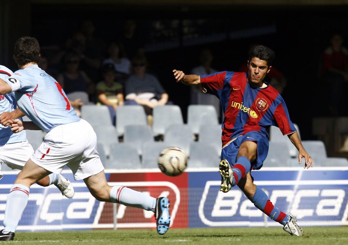 Iago Falque, durante su etapa en el Barça
