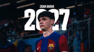 Joan Anaya, renovado con el FC Barcelona hasta 2027