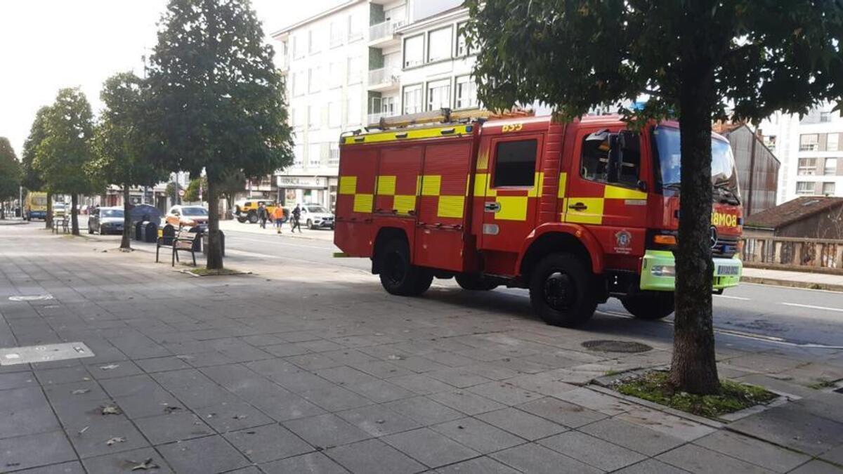 Un camión de los Bomberos de Santiago durante una actuación en una imagen de archivo