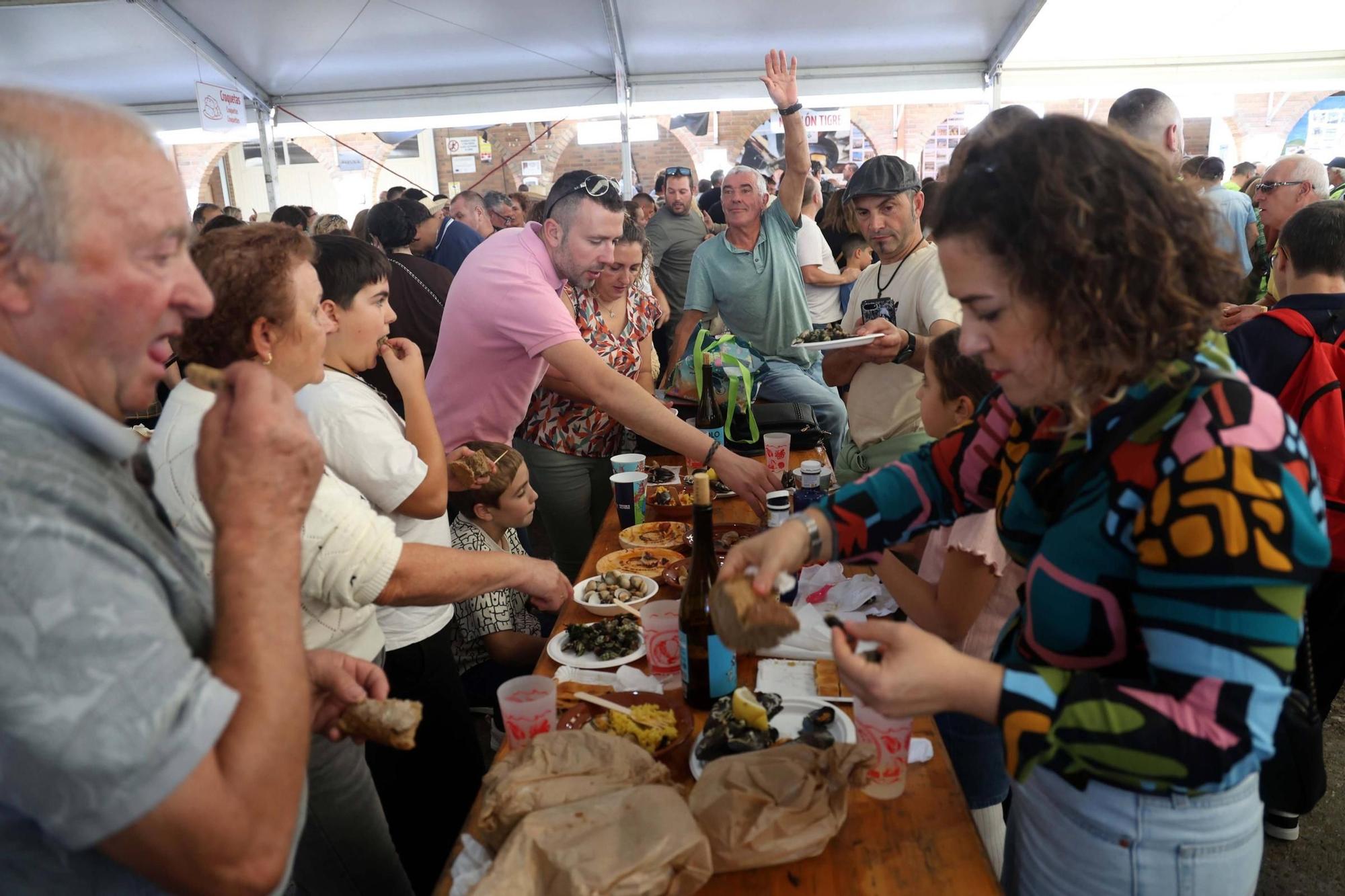 La Festa do Marisco de O Grove, esta mañana.