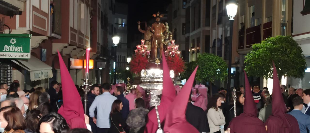 El Cristo de la Columna, en la Semana Santa lucentina.