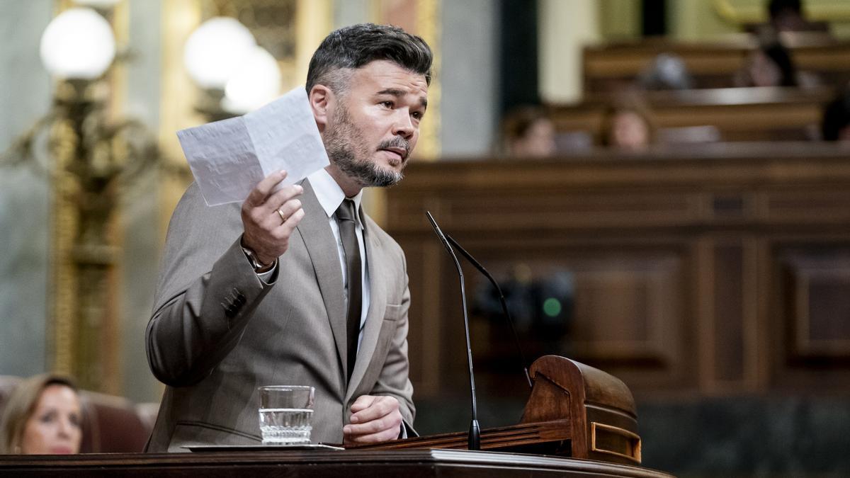 El portavoz de ERC en el Congreso, Gabriel Rufián.