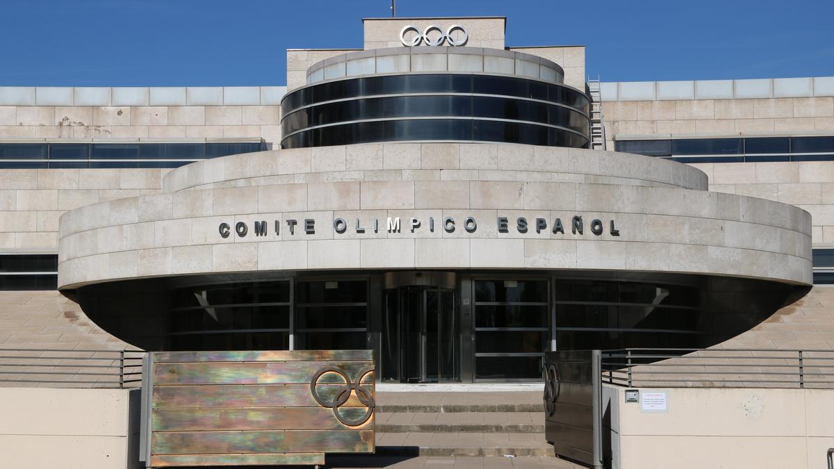 Façana de la seu del Comitè Olímpic Espanyol (COE) a Madrid