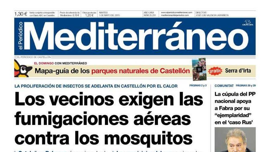 La plaga de mosquitos, en la portada de Mediterráneo