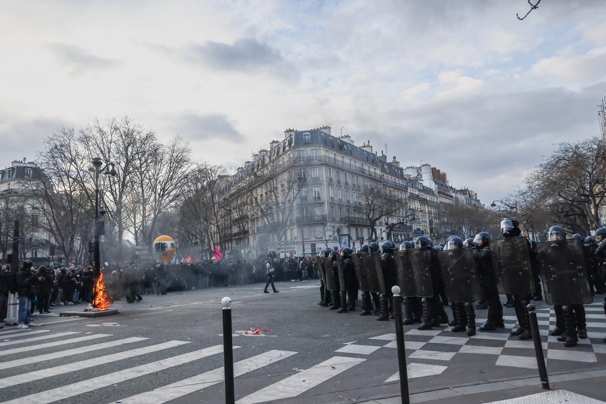 Jornada de huelgas y manifestaciones en Francia