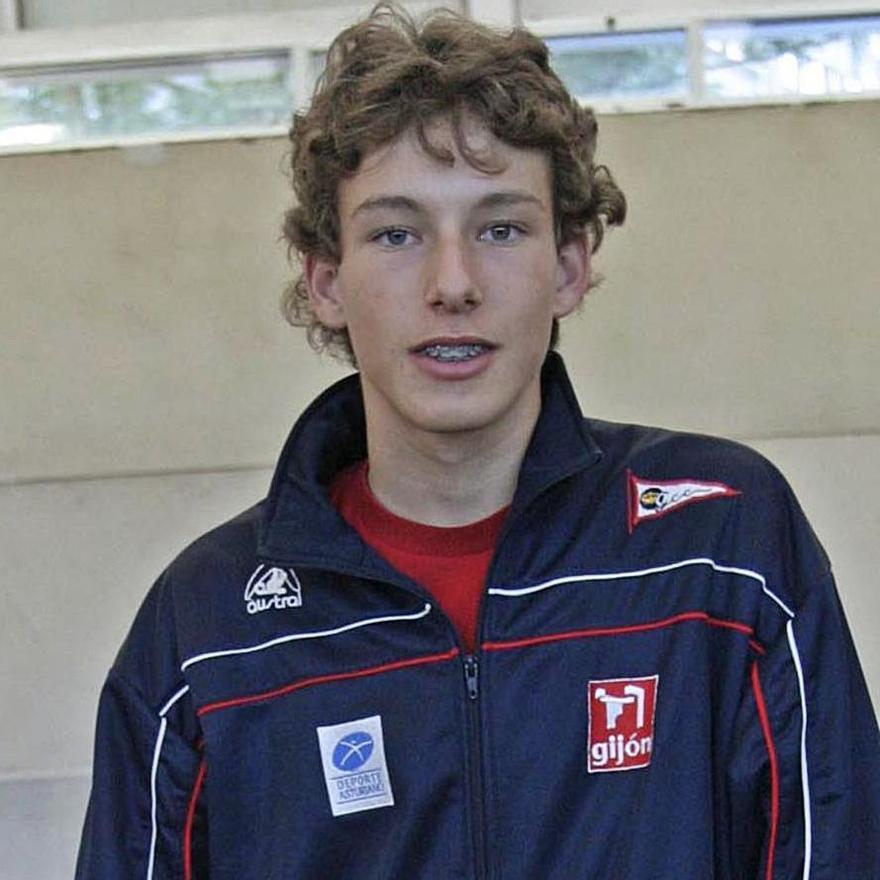 Pablo Carreño,  con 14 años,  antes de irse al CAR de  Barcelona.