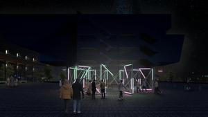 La instalación NextImpulse, que estará delante del D Hub durante el Llum BCN 2025