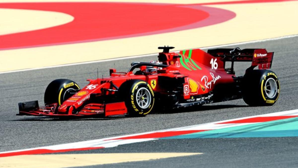 Leclerc durante el 'Filmin Day' de Ferrari