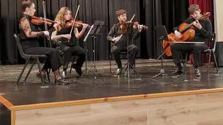 El cuarteto Orbón cierra de forma brillante la IV edición de musicUO en el Casino de Trubia, en Oviedo