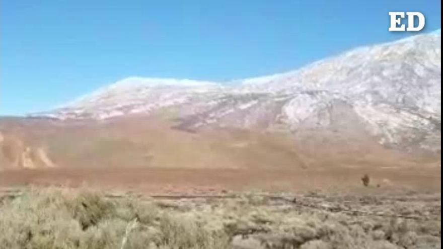 El Teide nevado visto desde el Parador