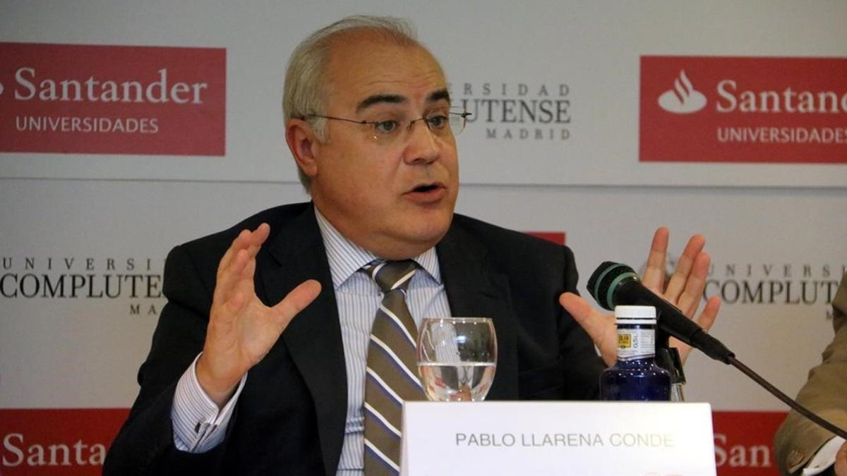 El magistrado Pablo Llarena en los cursos de verano de la Complutense en El Escorial.