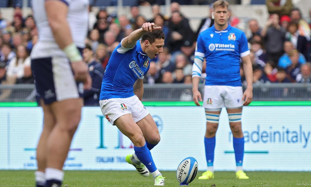 Paolo Garbisi transforma un golpe de castigo en el duelo ante Escocia