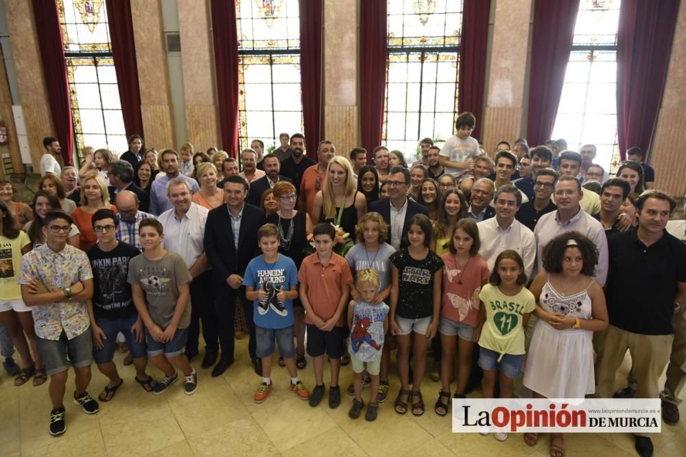 Recepción a Laura Gil en el Ayuntamiento de Murcia