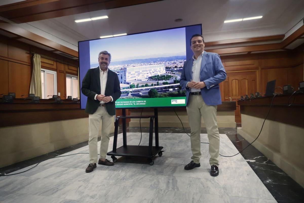 Presentación de las obras de Prerencia del estadio El Arcángel