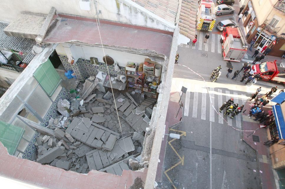 Derrumbe de una casa en Murcia