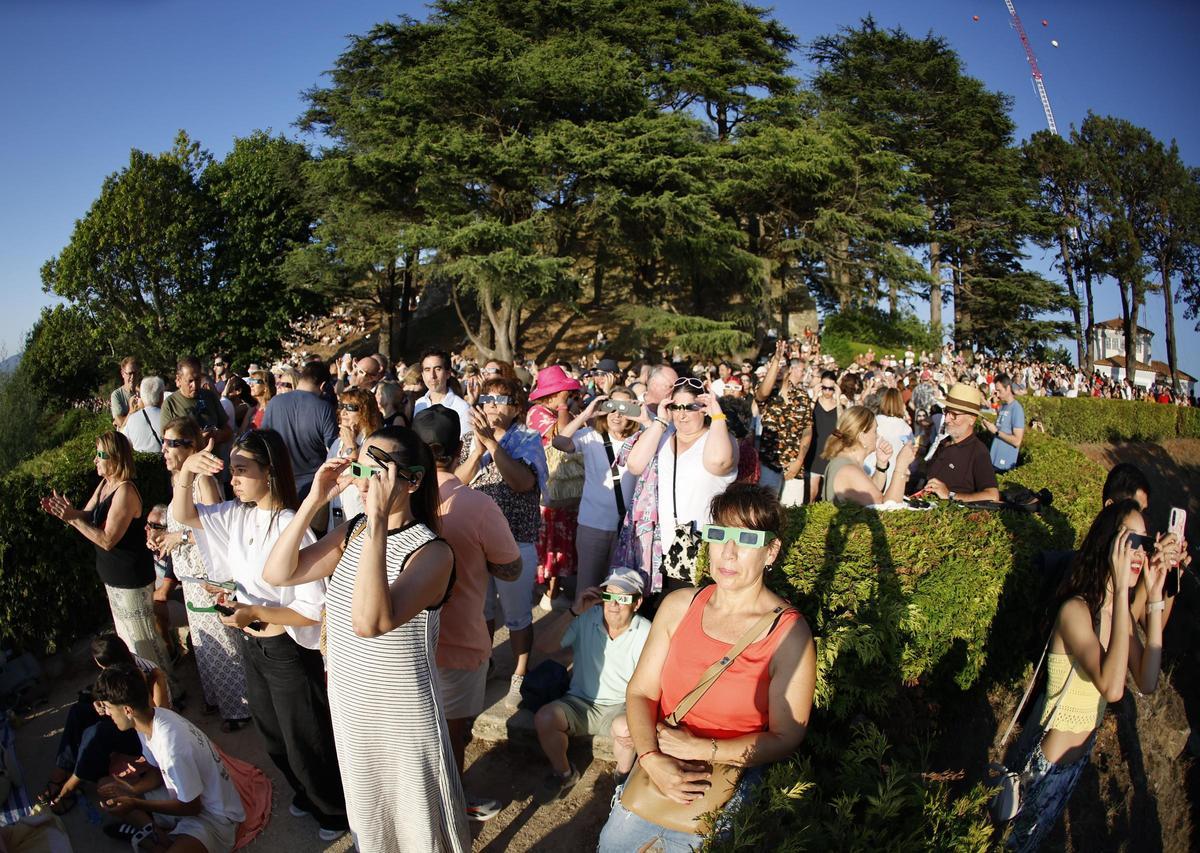 El eclipse desde el Monte de O Castro, en Vigo El eclipse desde el Monte de O Castro, en Vigo
