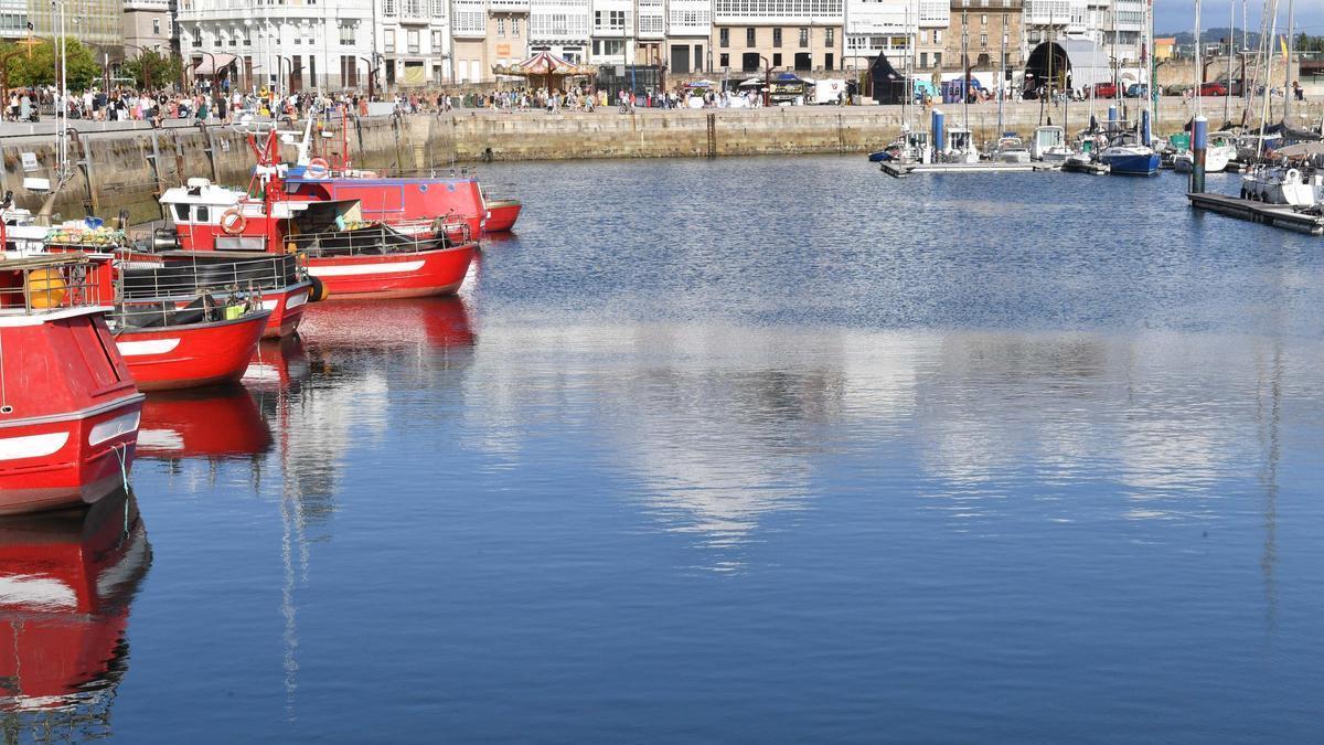 Vista de la dársena de O Parrote, en el puerto de A Coruña.