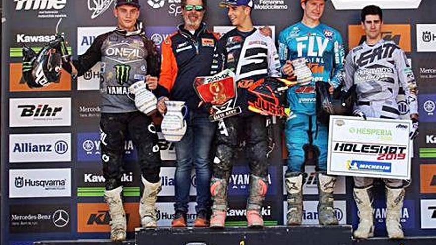 Simeó Ubach, primer per la dreta, va guanyar l&#039;Holeshot Hesperia