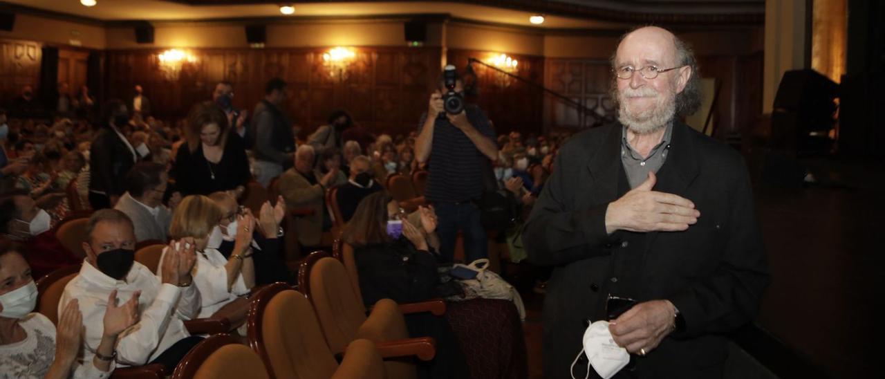 Joaquín Díaz, en el Filarmónica, instantes antes del inicio del concierto. | FERNANDO RODRÍGUEZ