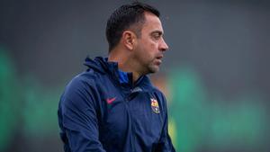 Xavi, durante un entrenamiento de Sant Joan Despí.