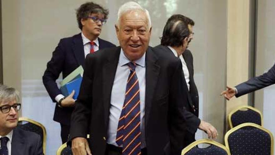 Margallo, antes de la reunión.