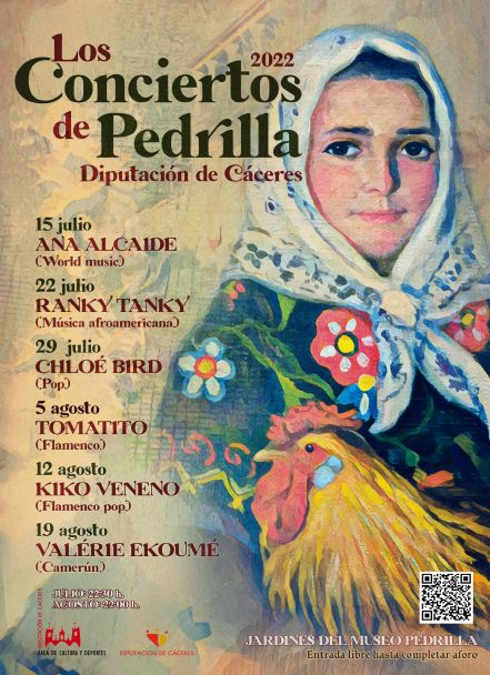 Cartel de la programación de los conciertos de Pedrilla.