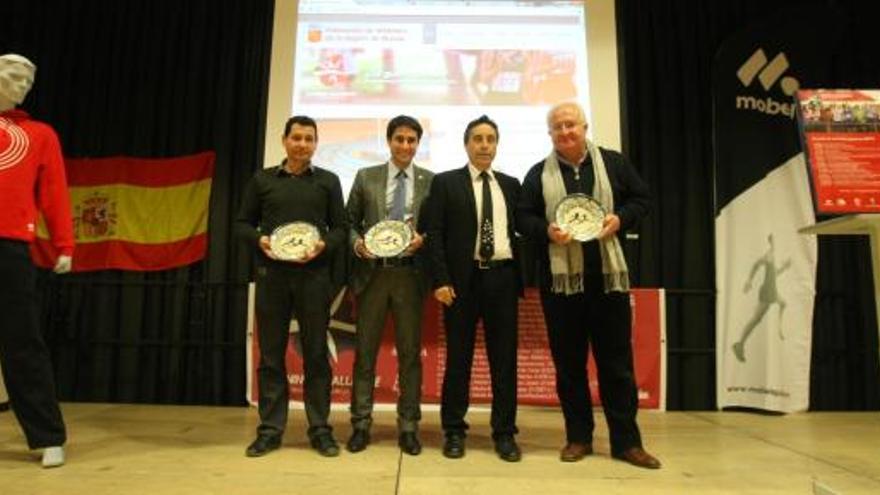 Presentación de la Running Challenge con Hernández, Sandoval, Molina y Segarra.