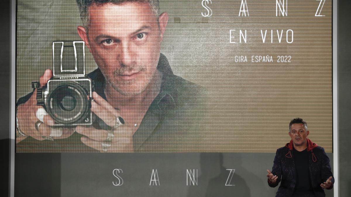 Presentación de la gira de Alejandro Sanz por España en 2022.