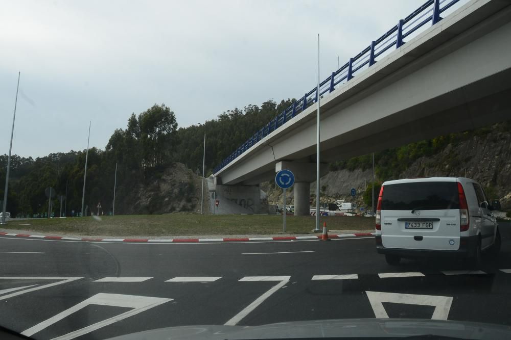 Las obras en el acceso a la autovía y también en Rande // Gonzalo Núñez