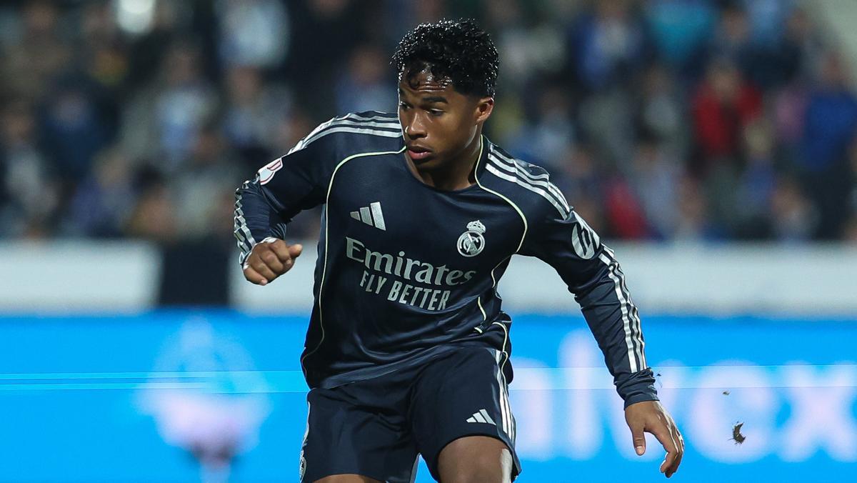 Endrick, en el Talavera - Real Madrid de la Copa del Rey.