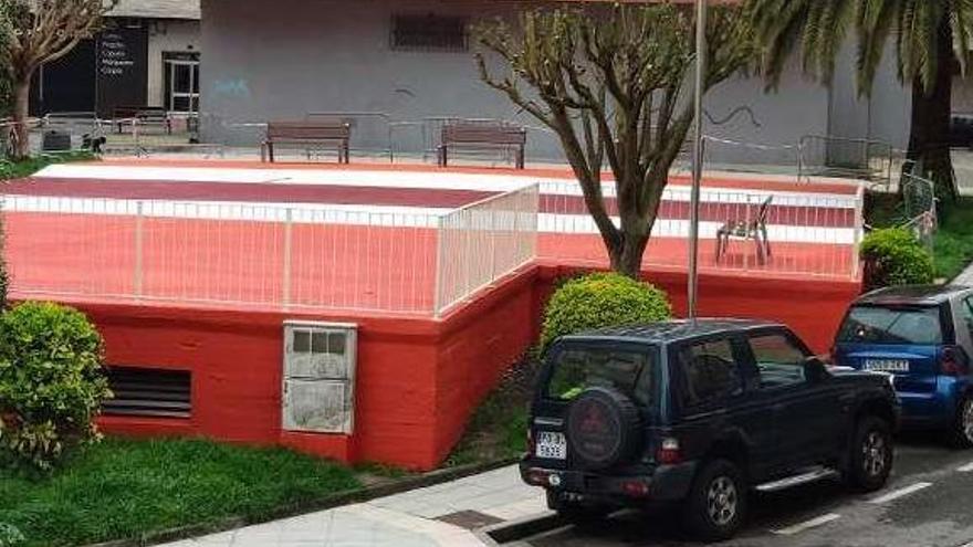 En la plaza se realizó una impermeabilización y el pintado. // FdV