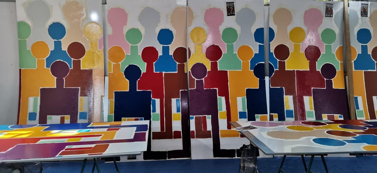 Así construye la obra en memoria de Martínez Garrido el artista Nelson Villalobos Así construye la obra en memoria de Martínez Garrido el artista Nelson Villalobos