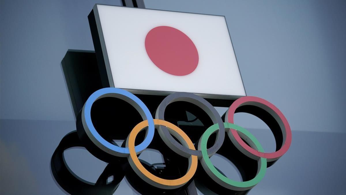 Tokyo (Japan)  29 06 2020 - (FILE) - Olympic rings with the Japanese national flag at the Japan Olympic Museum in Tokyo  Japan  29 June 2020 (reissued 12 January 2021)  According to Japanese media reports on 12 January 2021  Tokyo Organising Committee of the Olympic Games President Mori Yoshiro said a furher postponement of the Tokyo Olympic Games is impossible  According to recent surveys  almost 80 per cent of the population in Japan is in favor of another postponement or cancellation of the Games  (Japon  Tokio) EFE EPA FRANCK ROBICHON