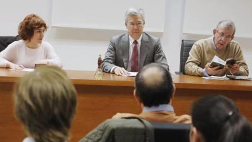 Presidencia de la junta de fiscales de Alicante celebrada el martes en la Audiencia.