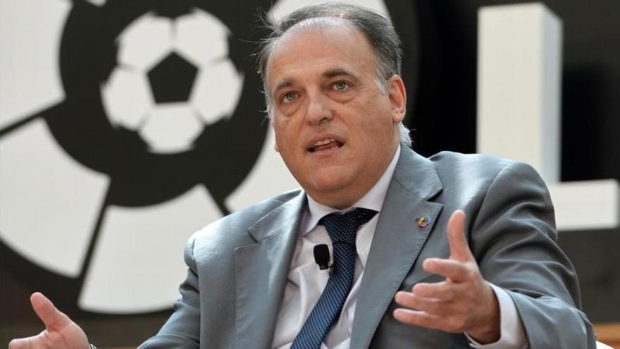 Tebas: &quot;Por desgracia, veo posible una Liga sin Barça y Espanyol&quot;