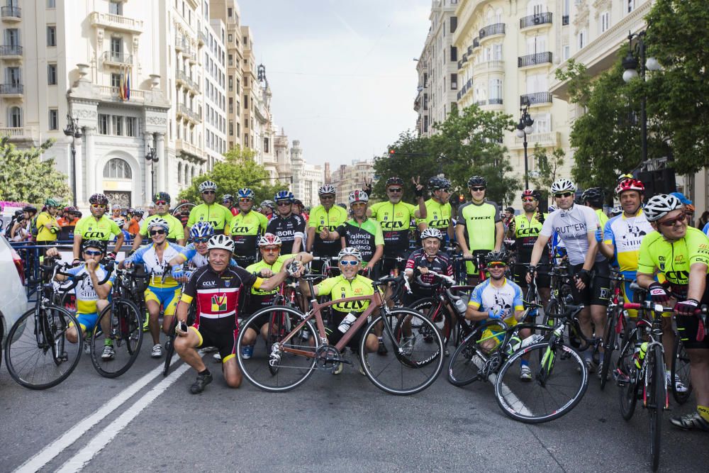 Manifestación ciclista en València