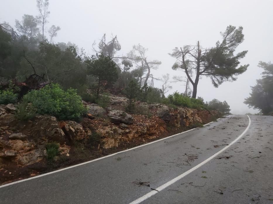 El temporal descarga sobre Ibiza y Formentera