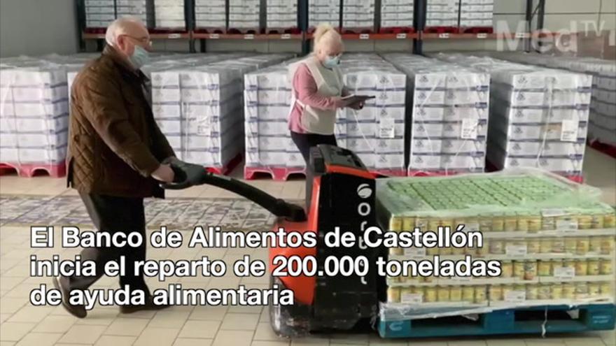 El Banco de Alimentos de Castellón inicia el reparto de 200.000 toneladas de comida