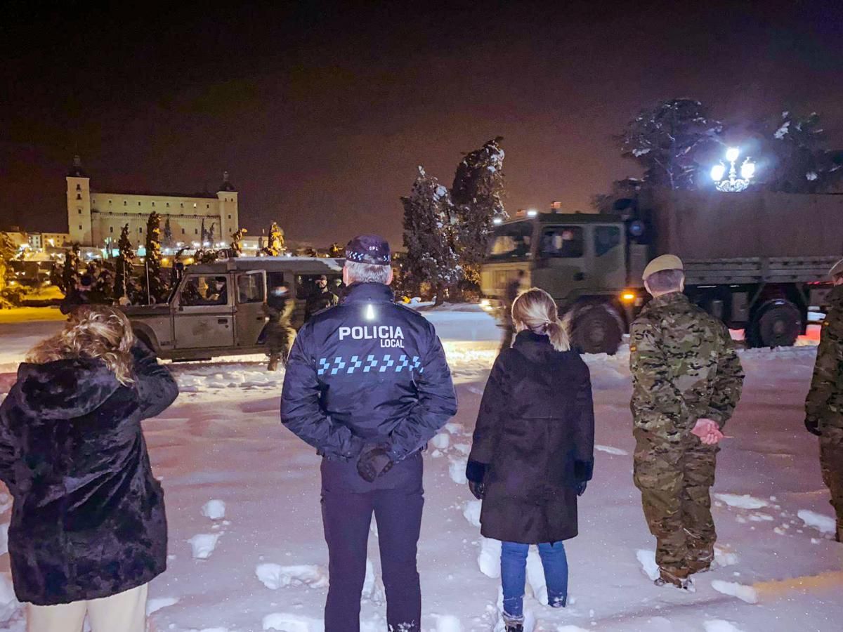 La Brigada "Guzmán el Bueno" X en las tareas de apoyo en la provincia de Toledo, tras el temporal Filomena