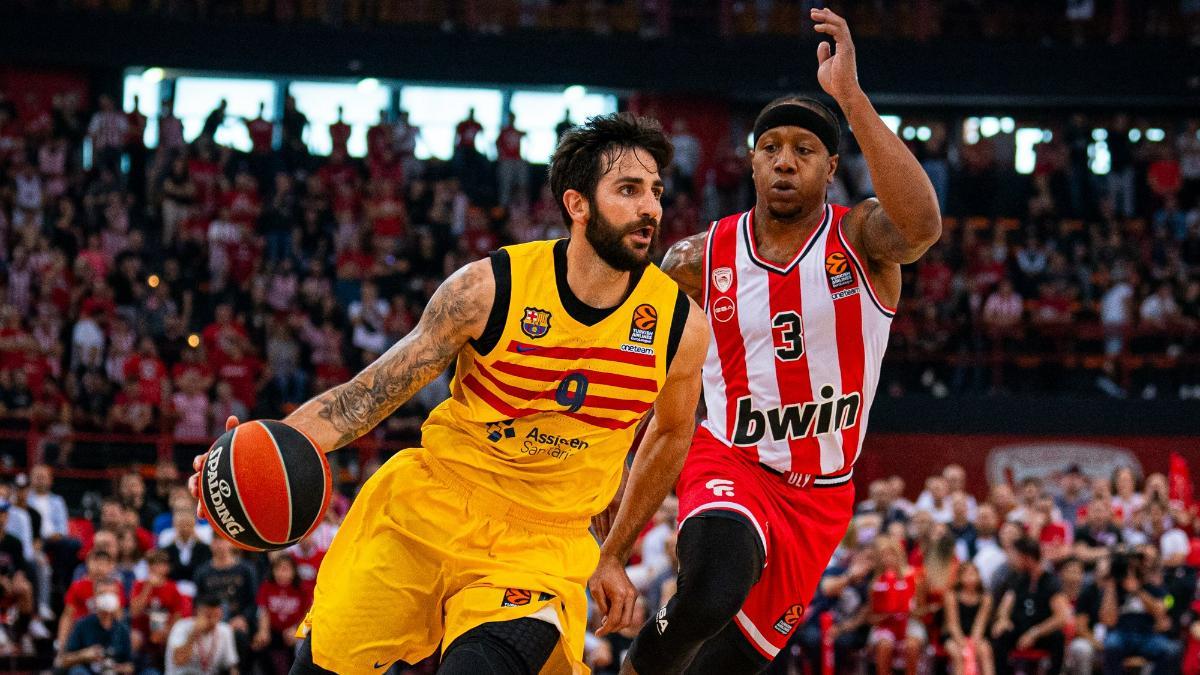 Ricky Rubio, en el cuarto partido ante Olympiacos