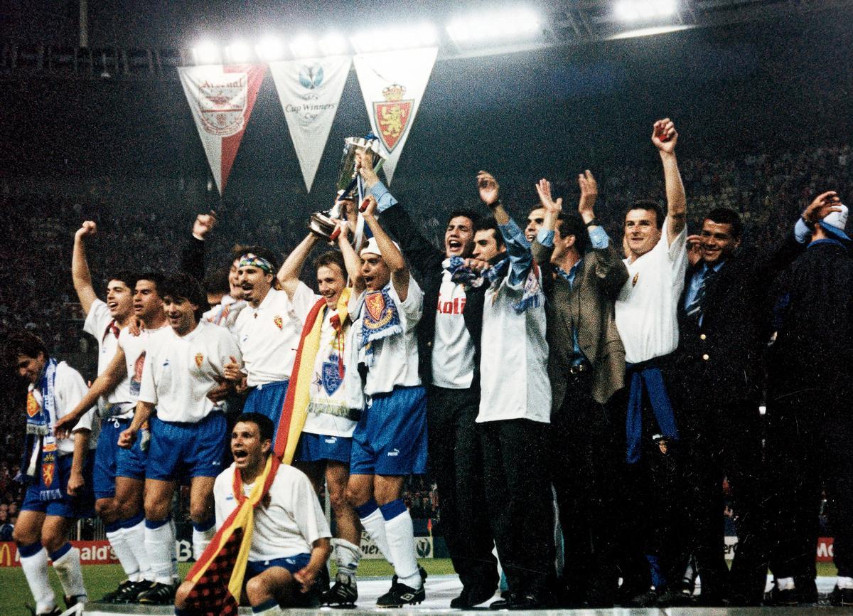 El Real Zaragoza campeón de la Recopa en 1995