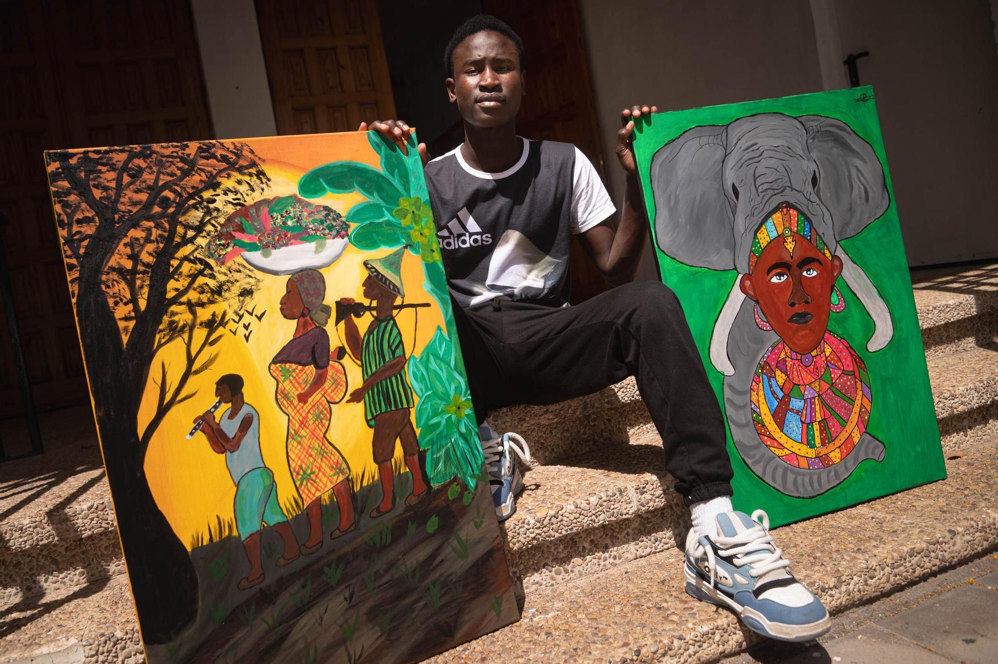 El artista migrante Djiberl Cisse