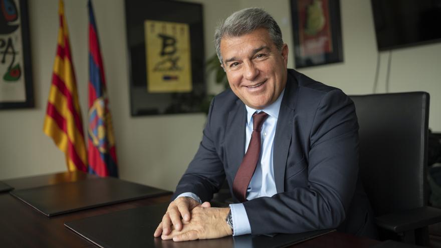 Entrevista al presidente del Barça, Joan Laporta